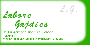 laborc gajdics business card